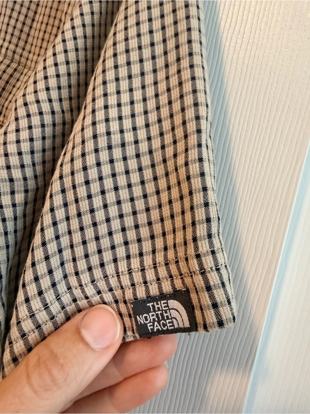 The North Face Men's Short-Sleeve Check Button-Down in Brown and Black